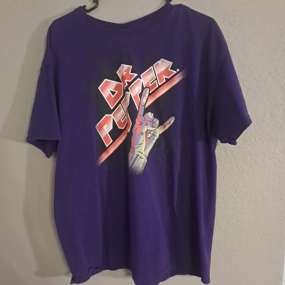 Dr Pepper Horns Purple Shirt L